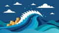 The waves of the Big Data Ocean crashed against the shore leaving behind a trail of information for those who dared to