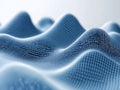 Waves of binary code forming a fluid, data-driven landscape