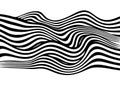 Waves from black curved lines on a white background. Pasta, Spaghetti, Water, Hair,