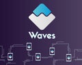 Waves blockchain circuit style background