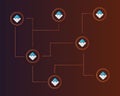 Waves blockchain connected style background