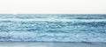 Waves of blue quiet ocean coast landscape. Background sea scape and sand beach coastline. Panorama horizon perspective view nature Royalty Free Stock Photo