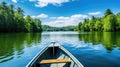 waves boating on lake Royalty Free Stock Photo