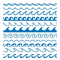 Waves borders clipart Royalty Free Stock Photo