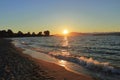 Beautiful Sunset from Jericho Beach on English Bay, Kitsilano, Vancouver, British Columbia, Canada Royalty Free Stock Photo