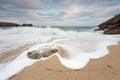 Waves breaking on beach Royalty Free Stock Photo