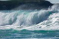 Waves Breaking at Fistral Beach, Newquay, North Cornwall Royalty Free Stock Photo