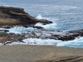 Waves Breaking Honolulu Shore