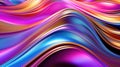 Waves of Bright Multicolored Chrome, abstract illustration