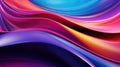 Waves of Bright Multicolored Chrome, abstract illustration