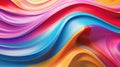 Waves of Bright Multicolored Chrome, abstract illustration