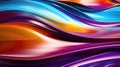 Waves of Bright Multicolored Chrome, abstract illustration