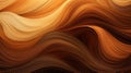 Waves in Brown Colors, abstract illustration Royalty Free Stock Photo