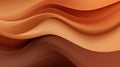 Waves in Brown Colors, abstract illustration Royalty Free Stock Photo