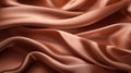 Waves of brown satin fabric, abstract illustration