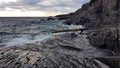 Waves bursting onto the coastline of the Superior Lake Royalty Free Stock Photo