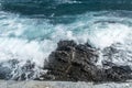 Waves in the coast of Colliure Royalty Free Stock Photo