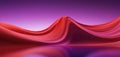 Waves of color gradient color red and orange. Volumetric gradient shapes