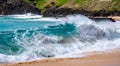 Waves in the surf from a beach in Hawaii Royalty Free Stock Photo