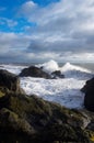 Waves crash on fife shore