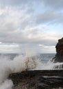 Waves Crash on the Rocks. Royalty Free Stock Photo