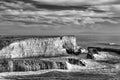 Waves Crashing Ashore at Wilder State Beach in Black and White