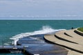 Waves Crashing on Diversey Harbor Outlet