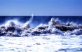 Waves Crashing Hard Royalty Free Stock Photo