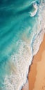 Aerial View Of A Beautiful Beach: Hyper-realistic Photography Wallpaper Royalty Free Stock Photo