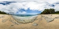 Beach in Carabao Island. Romblon, Philippines. Virtual Reality 360. Royalty Free Stock Photo