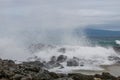 Waves Crashing into the Rugged Maui Coast Royalty Free Stock Photo