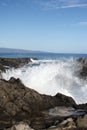 Waves Crashing the Rugged Maui Coastline Royalty Free Stock Photo