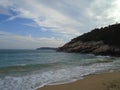 Rocky Maine Coast with the Atlantic Ocean washing ashore Royalty Free Stock Photo