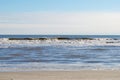 Waves crashing into the sand at Coligny beach Hilton head island south Carolina