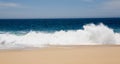 Waves Crashing on Sandy Beach