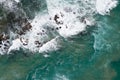 Waves Crashing on to Rocks