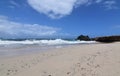 Waves Crashing on to the Shore of Andicuri Beach Royalty Free Stock Photo