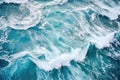 waves crashing in a violent storm at sea