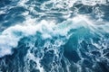 waves crashing in a violent storm at sea