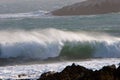 Waves Crashing and Wind Blowin Royalty Free Stock Photo