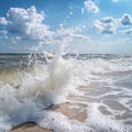 Waves created By ai Royalty Free Stock Photo