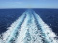 Waves of a cruisership Royalty Free Stock Photo