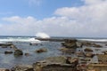 Waves Crushing onto the rocks at Terrigal Beach Royalty Free Stock Photo