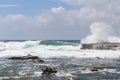 Waves Crushing onto the rocks at Terrigal Beach Royalty Free Stock Photo