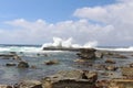 Waves crushing at Terrigal Beach