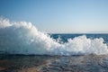 Waves cut through the pier, the waves interfere with swimming, unsafe on the waterfront, dangerous waves