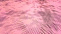 Waves in cyberspace of cubic shapes. Animation. Abstract background with animation of waving surface from cubes
