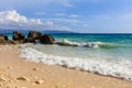 Waves at Diniwid Beach, Boracay Island, Philippines Royalty Free Stock Photo