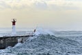 Waves and fishermen