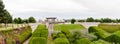 Waves of hedges, in Thames Barrier Park, Silvertown, London Royalty Free Stock Photo